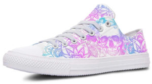 Mandala Skull Tattoo Low-Top Sneakers - Edgy Streetwear