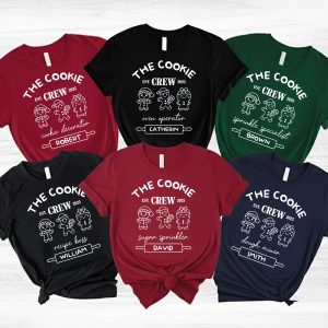 Custom Cookie Crew Matching Family Christmas Shirts - Personalized Shirt