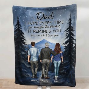 Dad We Love You Hug This Blanket - Personalized Blanket 100" x 60"