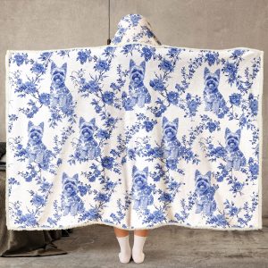 Dog Lover - Toile De Jouy Version - Personalized Wearable Blanket Hoodie