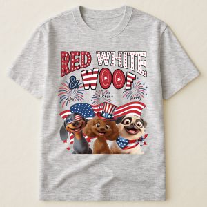 Red White Woof - Personalized Shirt